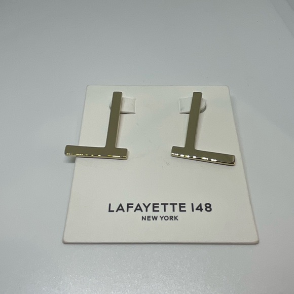 Lafayette 148 New York Gold Earrings - Picture 1 of 2
